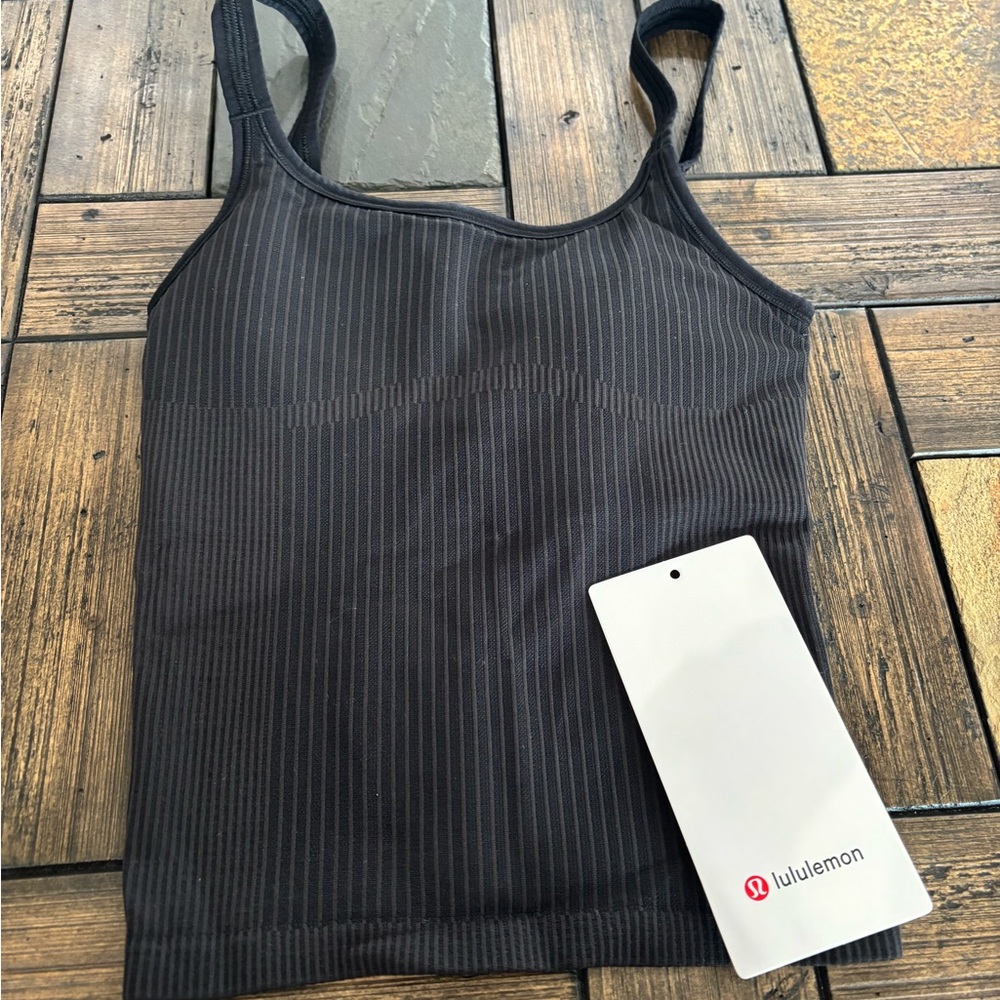 Lululemon Black Striped Tank Top Size 2